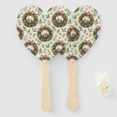 Boxwood Easter Wreath Pink Bow with Egg Handwaaier (Voorkant en achterkant)