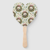 Boxwood Easter Wreath Pink Bow with Egg Handwaaier (Voorkant)