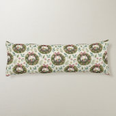 Boxwood Easter Wreath Pink Bow with Egg Lichaamskussen (Achterkant)