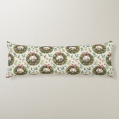 Boxwood Easter Wreath Pink Bow with Egg Lichaamskussen (Voorkant)