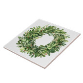 Boxwood krans bessen eenvoudige Waterverf boerderi Tegeltje (Zijkant)