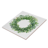 Boxwood krans Eenvoudige Waterverf boerderij Tegeltje (Zijkant)