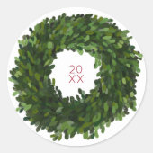 Boxwood krans kerst vakantie Sticker (Voorkant)