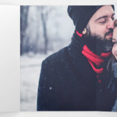 Boxwood krans Kerstvakantie Trifold Kaart (Binnenkant midden)