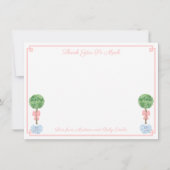  Boxwood Little Girl Baby shower Geboortefoto Bedankkaart (Voorkant)