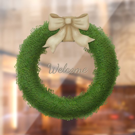 Boxwood met Bak, aangepaste naam of groet Raamsticker (Vel 2)