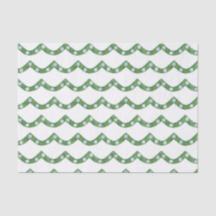 Boxwood Swag Met Ginger Jar Ornamenten Feestdagen Tissuepapier