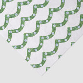 Boxwood Swag Met Ginger Jar Ornamenten Feestdagen Tissuepapier (Detail)