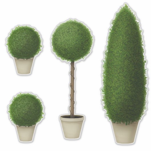 Boxwood Topiary Collectie Charming Garden Sticker (Voorkant)