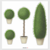 Boxwood Topiary Collectie Charming Garden Sticker (Vel)