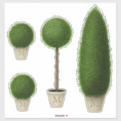 Boxwood Topiary Collectie Monogrammen of Spelling Sticker (Vel)