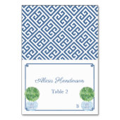 Boxwood Topiary Ginger Jar Wedding Place Card Kaart (Voorkant)