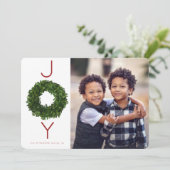 Boxwood Wreate kerstfeestdag Kaart (Staand voorkant)