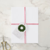 Boxwood Wreath Kerstfeestdag Cadeaulabel (Met Touw)