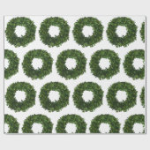 Boxwood Wreath Kerstfeestdag Cadeaupapier (Vlak)