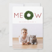 Boxwood Wreath Pet Kerstfeestdag Flat Kaart (Voorkant)