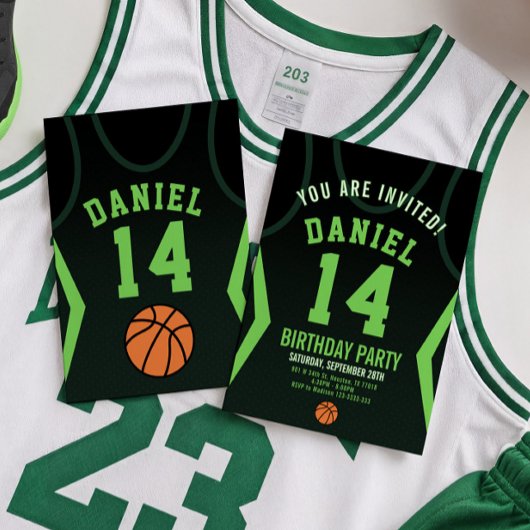 Boy 14 Birthday Invitation Kaart