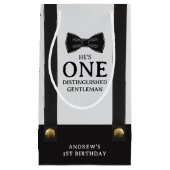 Boy 1st Birthday One Distinguished Gentleman Klein Cadeauzakje (Voorkant)