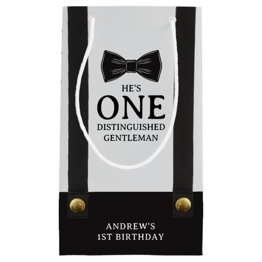 Boy 1st Birthday One Distinguished Gentleman Klein Cadeauzakje (Voorkant)