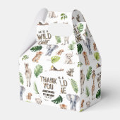 Boy 1st birthday Wild One Oerwoud thema Bedankdoosjes (Voorkant Zijde)