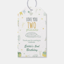 Boy 2e Verjaardag Pizza Party Gift Labels Bedankt Cadeaulabel