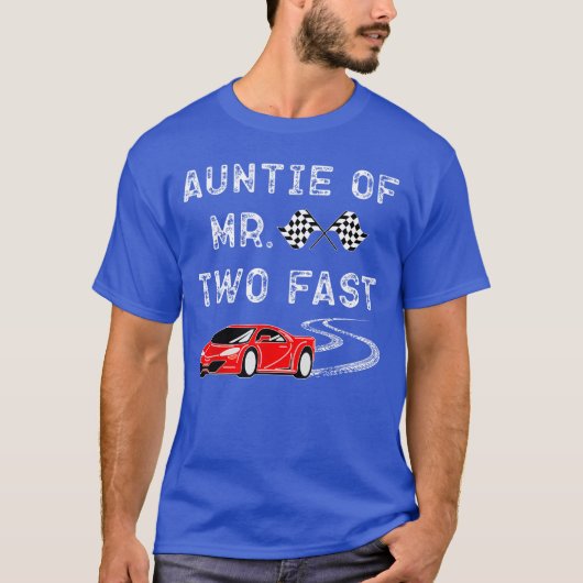 Boy 2e Verjaardag Racer TanteTwo Fast 2e Race BDA T-shirt (Voorkant)