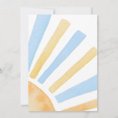 Boy A Little Ray of Sunshine Baby shower Kaart (Achterkant)