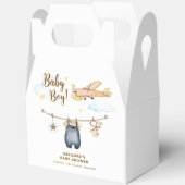 Boy Adventure Clothesline Airplane Sky Baby Shower Bedankdoosjes (Open)