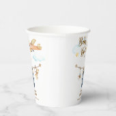 Boy Adventure Clothesline Airplane Sky Baby Shower Papieren Bekers (Rechts)