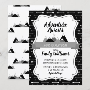 Boy Adventure wacht baby shower uitnodiging af