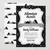 Boy Adventure wacht op uitnodiging baby shower (Voorkant / Achterkant)