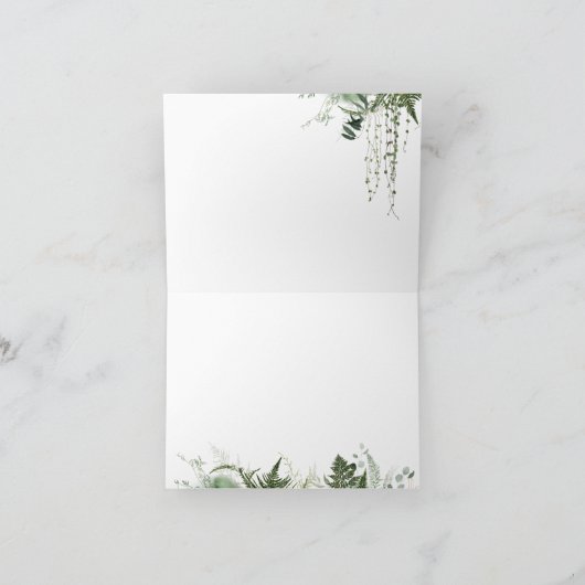 Boy Adventure Woodland Greenery Bedankkaart (Binnen)