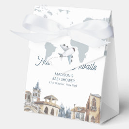 Boy Adventure World Map Airplane Baby Shower  Bedankdoosjes
