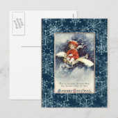  Boy/Airplane Christmas Briefkaart (Voorkant / Achterkant)