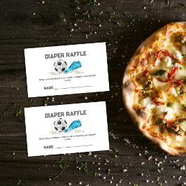 Boy All Star Soccer Diaper Raffle Baby Shower  Informatiekaartje