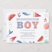 Boy America Jack en Jill Baby shower Kaart (Voorkant)
