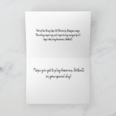 Boy American Football Player Verjaardag Kaart (Binnen)