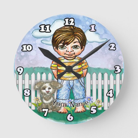 Boy and Dog  Ronde Klok (Voorkant)
