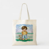 Boy and Dog  Tote Bag (Achterkant)