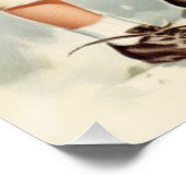 Boy and girl giving each other Christmas presents Perfect Poster (Hoek)