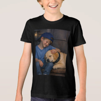 Boy and Puppy Companions Youth Tri‑Blend Shirt