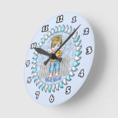 Boy Angel Clock Ronde Klok (Hoek)