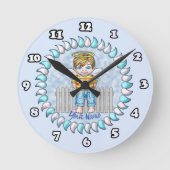 Boy Angel Clock Ronde Klok (Voorkant)