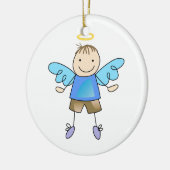 BOY ANGEL KERAMISCH ORNAMENT (Links)