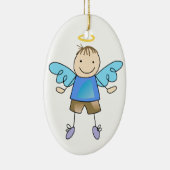 Boy Angel Keramisch Ornament (Rechts)