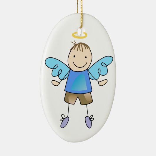 Boy Angel Keramisch Ornament (Rechts)