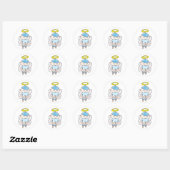 Boy Angel Ronde Sticker (Vel)