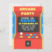 Boy Arcade Party Retro Gaming Verjaardag Kaart (Voorkant)