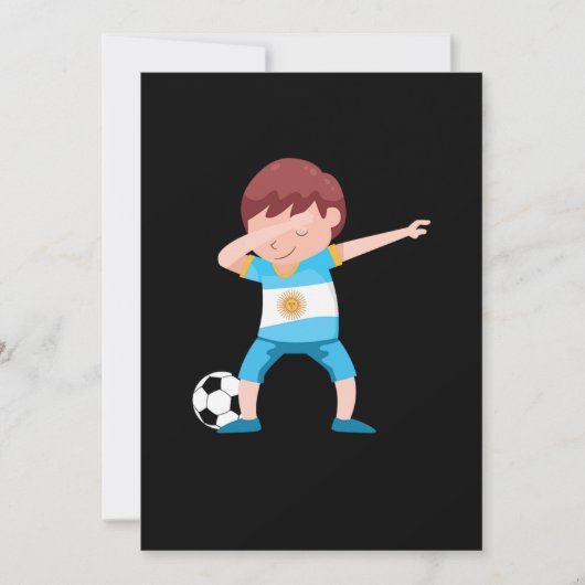 Boy Argentina Football Floss Soccer Player Gift Kaart (Voorkant)