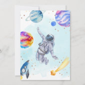 Boy Astronaut Space verjaardagsfeestje Kaart (Achterkant)
